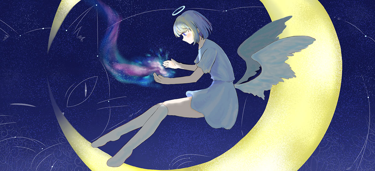 夜空を着飾っている。